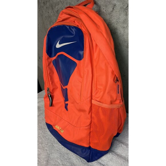 🔥🚨Nike Max Air Orange/Neon Volt Yellow/Blue Backpack RARE! EUC - Picture 4 of 8